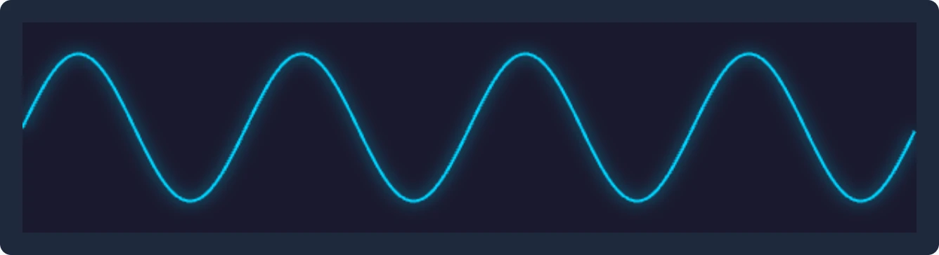Sine wave visualization - smooth, rounded waveform