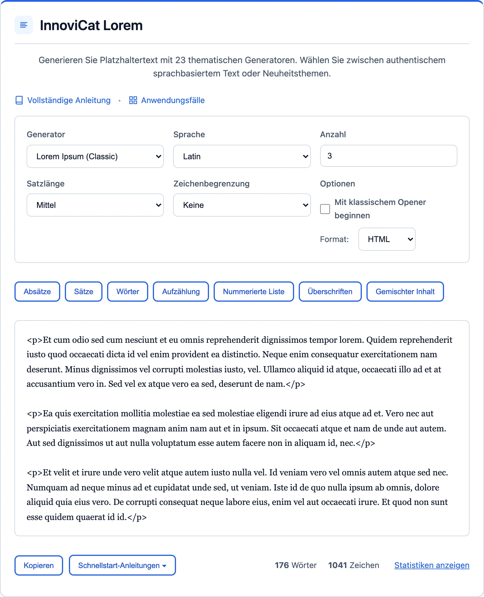 Text generieren