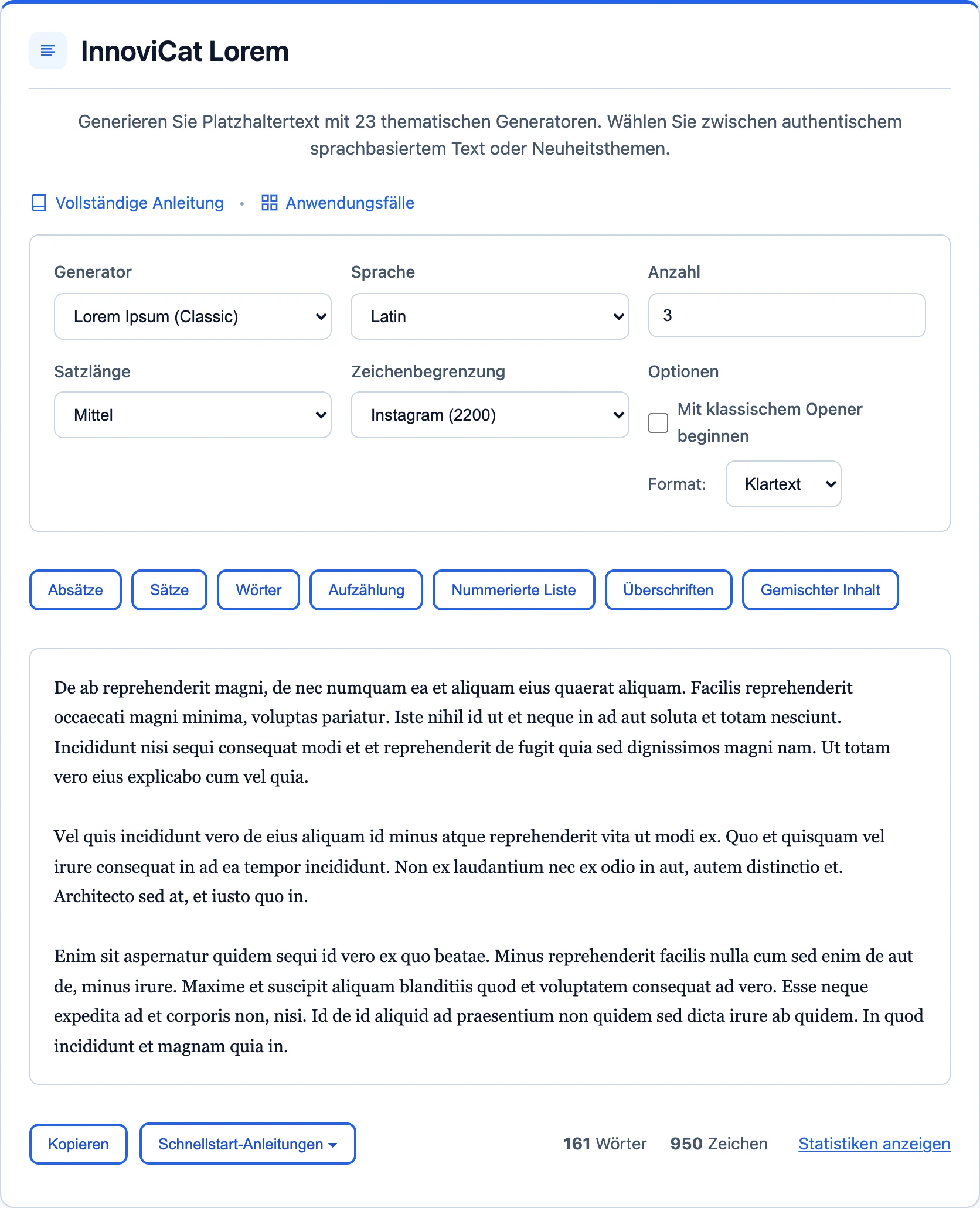 Instagram-Limit auswählen