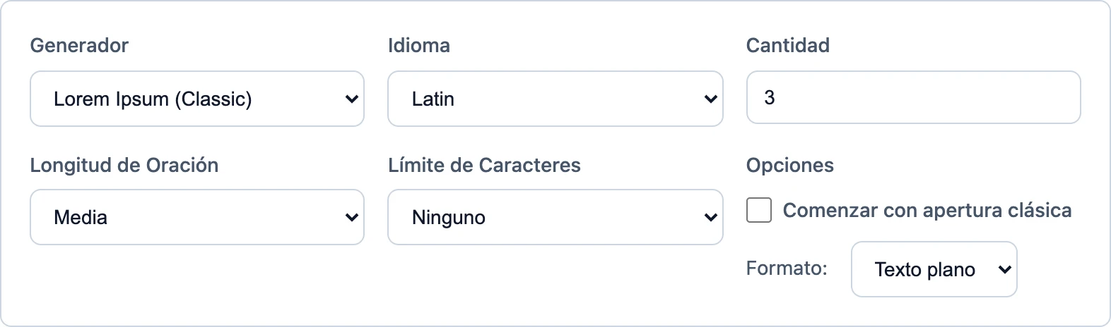 Establece el Número de Elementos