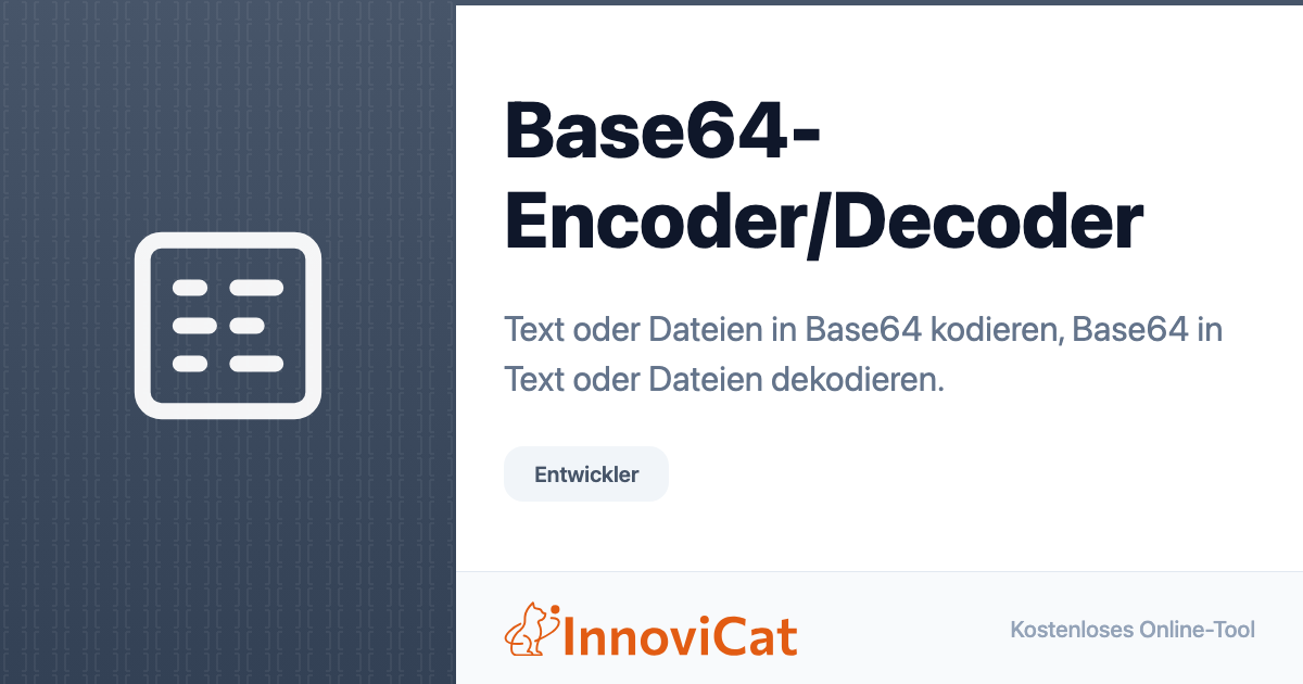 Base64-Encoder/Decoder - InnoviCat Tools