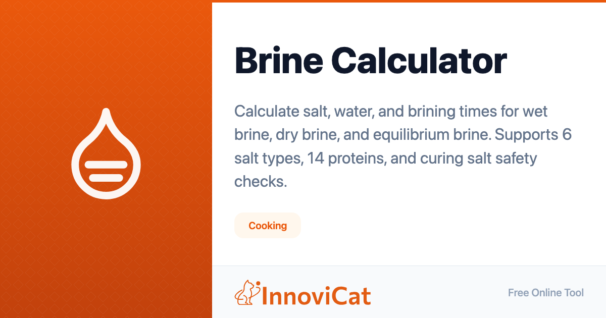 Brine Calculator - InnoviCat Tools