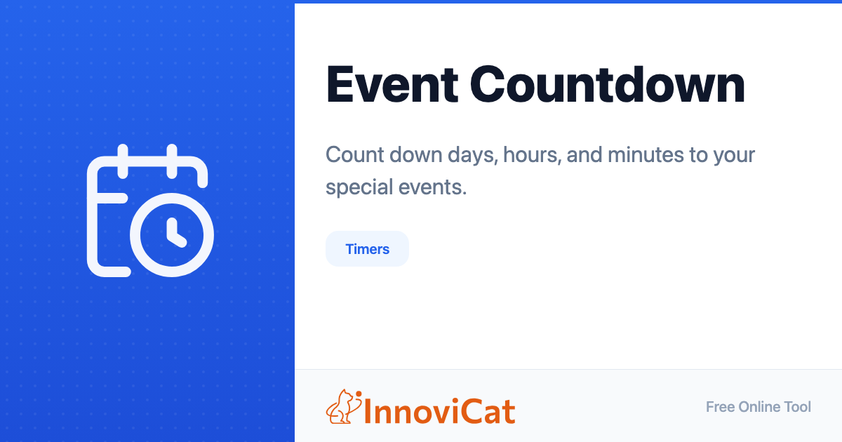 Event Countdown - InnoviCat Tools