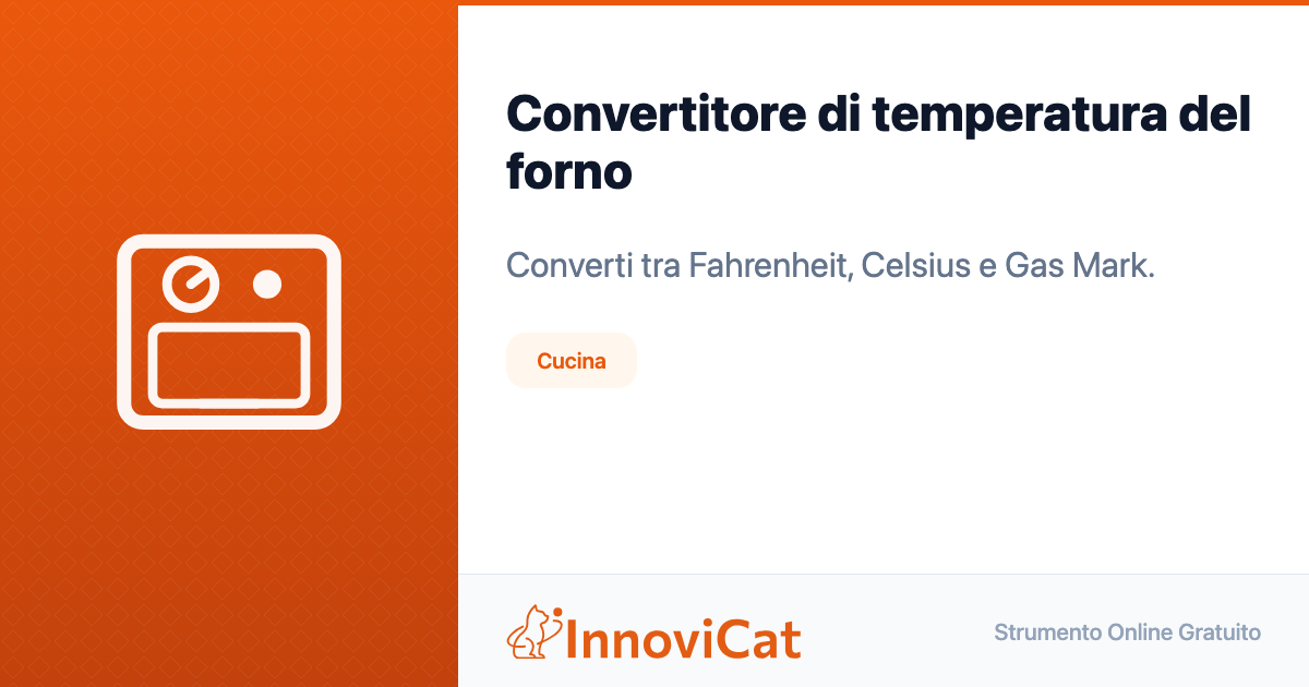 Convertitore di temperatura del forno - InnoviCat Tools