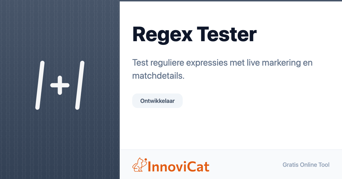 Regex Tester - InnoviCat Tools