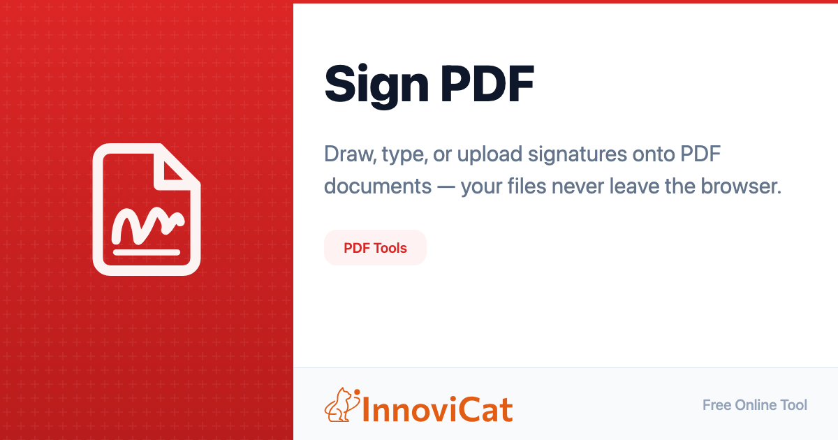 In Use Sign Pdf Sign PDF - InnoviCat Tools