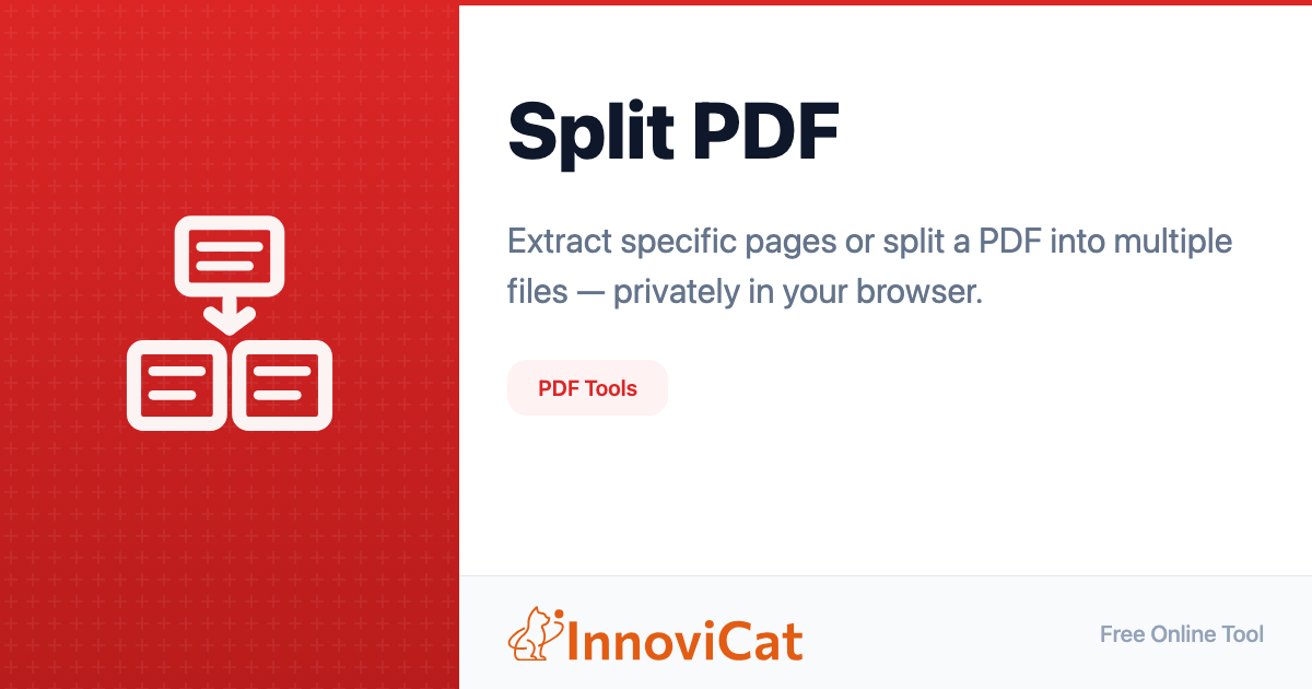 Split PDF - InnoviCat Tools