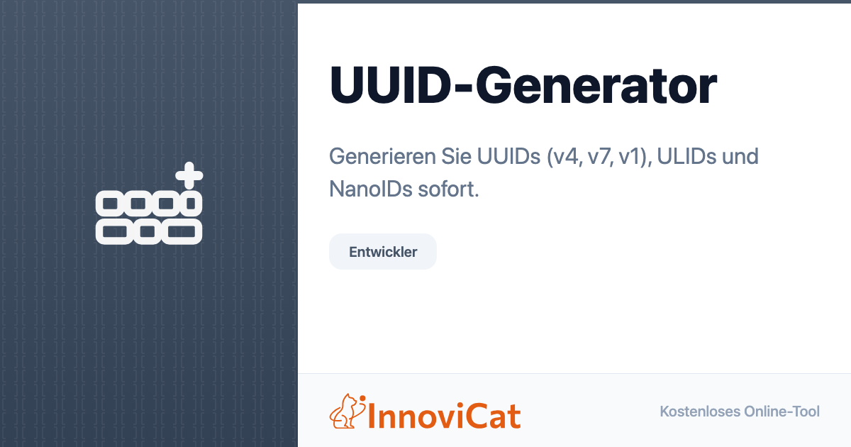 UUID-Generator - InnoviCat Tools